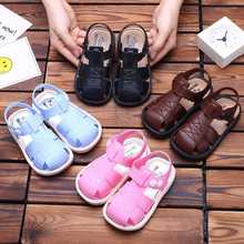 Toddler Newborn Baby Boy Girl Soft Sole Shoes Leather Sandles Prewalker Summer Baby Shoes 1-3Y 2024 - buy cheap
