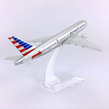 16CM scale 1/400 Boeing B777-200 model American airplane with base alloy aircraft plane collectible display toy model collection 2024 - buy cheap