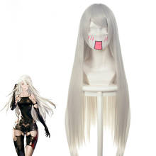 NieR:Automata A2 Bleach Ukitake Cosplay Long Straight Heat Resistant Synthetic Hair Wig+Free Wig Cap 2024 - buy cheap