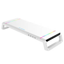 RGB Desktop Monitor Holder 4 USB 2.0 Laptop Stand Computer Screen Riser 2024 - buy cheap