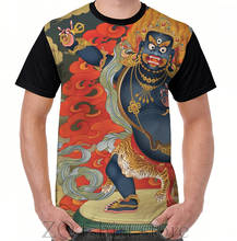 Camiseta con estampado de Vajrapani para hombre y mujer, camisa de manga corta con cuello redondo, divertida 2024 - compra barato