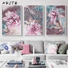 Póster Floral nórdico, lienzo de flores abstractas, impresión artística de pared, cuadro botánico escandinavo, decoración moderna para la habitación del hogar 2024 - compra barato