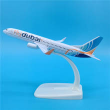 16CM 1/400 Scale landing gear Boeing B737-800 FLY DUBAI airlines airplane model With base wheel Diecast aircraft kids Plane toys 2024 - buy cheap