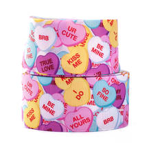 10yards different sizes sweet love Valentine's Day printed Grosgrain ribbon 2024 - buy cheap