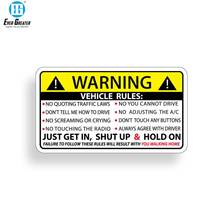 10CM*6CM Car Styling Safety Warning Rules Stickers Vinyl JDM Car Stickers and Decals 2024 - buy cheap