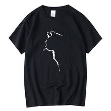 XINYI Men's T-shirt Top Quality 100% cotton short sleeve cool cat print casual loose men t shirt o-neck t-shirt men tee shirts 2024 - купить недорого
