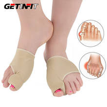 Getinfit 1Pair Toes Separator Feet Care Tool Orthopedic Bunion Correction Pedicure Socks Silicone Hallux Valgus Corrector Braces 2024 - buy cheap