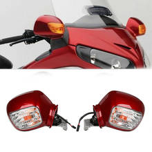 Par da motocicleta espelho retrovisor com sinal de volta para honda goldwing gl1800 2001-2017 03 04 05 2024 - compre barato