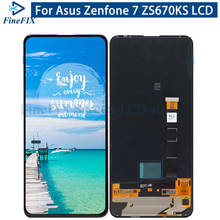 Tela lcd touch screen para asus zenfone 7 zs670ks, tela touch de 6.67 polegadas, substituição, reposição 2024 - compre barato