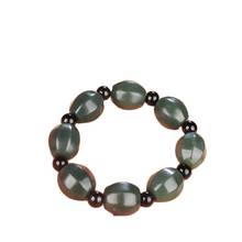 Hetian Qingyu-pulsera de Jade azul y tinta, Material fino, Cuenta de Buda, cadena de mano 2024 - compra barato