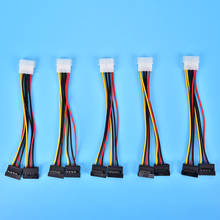 4-контактный кабель IDE Molex для двойного 15-контактного Serial ATA SATA HDD, адаптер питания, Y-образный сплиттер, кабель питания для жесткого диска 2024 - купить недорого