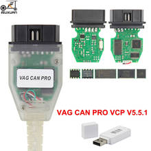 Interfaz de diagnóstico VAG CAN PRO V5.5.1 con FTDI FT245RL Chip VCP6 OBD OBD2, Cable USB compatible con can Bus UDS K Line 2024 - compra barato