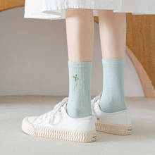 2021 New Socks Spring and Autumn Floor Medium Tube Socks Combed Cotton Comfortable Breathable Skin Friendly Socks women 2024 - buy cheap