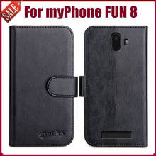 Hot! myPhone FUN 8 Case 5" 6 Colors Flip Soft Leather Phone Wallet Cover Stand Function Case Credit Card Slots 2024 - buy cheap