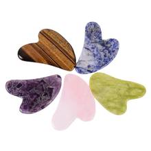 Wholesale Jade Massage Gua Sha Tool Natural Stone Rose Quartz Facial Acupuncture Scraping Healing Body Eye Health Care Massager 2024 - buy cheap