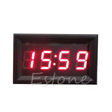 DC 4.5-30V Car Motorcycle Accessories Rectangle Dashboard Clock 4 Digital LED Display wholesale 2024 - buy cheap