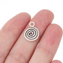 20 x Tibetan Silver Spiral Swirl Vortex Charms Pendants Beads 2 Sided for Bracelet DIY Jewelry Making Accessories 18x13mm 2024 - buy cheap