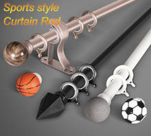 Cortina decorativa com haste dupla para basquete, cortina estilo esportivo com ponta branca de liga de alumínio 2024 - compre barato