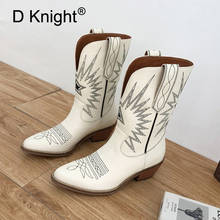 Drop ship Brand women boots genuine leather high heels shoes autumn winter boots short ladies Western mid-calf boots for women 2024 - buy cheap