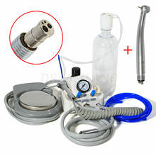 Dental Portable Air Turbine Unit 2/4 Holes Air Compressor Syringe + LED Fiber Optic Handpiece 2/4 hole Dental Lab Tools 2024 - buy cheap
