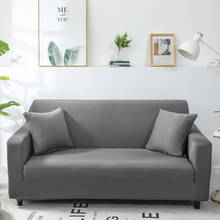 Funda de sofá lisa y Lisa, elástica, todo incluido, para sala de estar, sillón, 1/2/3/4 asientos 2024 - compra barato