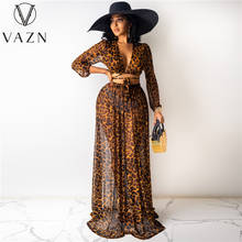 VAZN Spring and Summer 2021 European and American Women's Leopard Print Chiffon Print Skirt Set of 2 Pieces (Without Underwear) 2024 - buy cheap