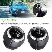 Новый 5/6 Скорость ручка переключения рулевого механизма автомобиля рычаг переключения передач палка гандбола для Защитные чехлы для сидений, сшитые специально для Toyota Corolla RAV4 Avensis Yaris Auris Aygo 2024 - купить недорого