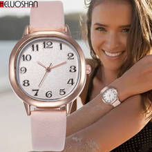 Reloj de lujo Para Mujer, pulsera de cuero de cuarzo con forma Irregular, Relojes femeninos Para Mujer 2024 - compra barato