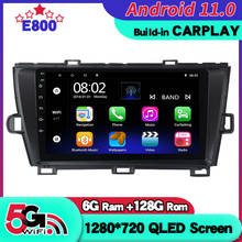 Radio con GPS para coche, reproductor con pantalla de 9 pulgadas, 6GB de Ram, 128GB de Rom, Bt, Android 10, receptor estéreo, para Toyota Prius 2013, nuevo 2024 - compra barato