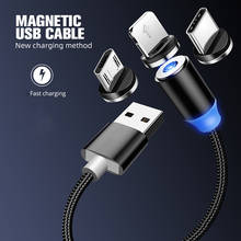 Cabo carregador magnético de carregamento rápido, cabo micro usb para homtom c8 s12 s17 s99 ht26 ht30 pro ht16 ht37 ht50 s16 s7 s8 s9 plus 2024 - compre barato