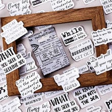 46pcs/box Vintage English Newspaper Diary Paper Label Sealing Adhesive Scrapbooking Decorative DIY Stickers 2024 - buy cheap