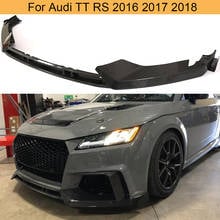 Car Front Bumper Lip Splitters For Audi TT RS 2016 2017 2018 Carbon Fiber Front Bumper Lip Spoiler Splitters 3 PCS/SET 2024 - buy cheap