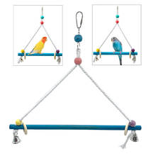 Birds Swing Toys with Bells Birds Cage Hanging Accessory for Birds Parrots Canary Macaws Finches Cockatiels Parakeets 2024 - buy cheap