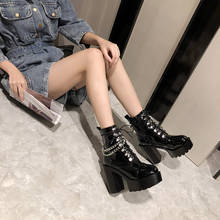 Demon Dark Goth Punk Demon Lolita Gothic Mary Jane Shoes Women's Boots Platform  Leather Nightclub Martin Boots 2024 - buy cheap