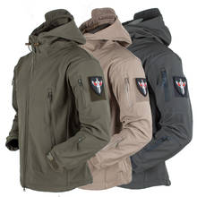 Ropa de caza para hombre, traje de piel de tiburón al aire libre tad v4, chaqueta táctica militar Softshell, chaqueta de lana de combate impermeable 2024 - compra barato