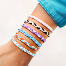 Meetvii Simple Wax Line Handmade Braid Rope Bracelet Colorful Waveing Lucky String Bracelets for Women Jewelry Gift 2024 - buy cheap