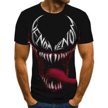 Camisa de manga curta masculina e feminina venom, camisa casual de verão com estampa 3d, estilo de rua, novo, 2021 2024 - compre barato