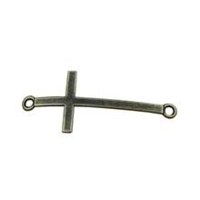 Conectores colgantes de Cruz de aleación de bronce envejecido, 100 Uds., 21,2x51mm, Ewelry Fit, pulseras hechas a mano F- 56 2024 - compra barato