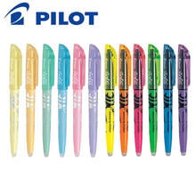 Caneta fluorescente apagável cores de piloto, 6 peças, cabeçote inclinado, marcação de aprovação, chave, conta manual, estudantes, papelaria 2024 - compre barato