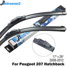 Buildreamen2 2 X Car Wiper Blade Front Windscreen Wiper Fit Side Pin Arms For Peugeot 207 Hatchback 2006-2012 2024 - buy cheap