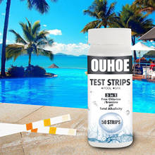 50 Pcs 3-In-1 Swimming Pool PH Test Paper Residual Chlorine Value Alkalinity Hardness Test Strip PH Tester Pool Cleaner Accessor 2024 - buy cheap