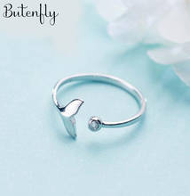 Anéis góticos de sereia com cauda de peixe, anéis femininos para casamento acessórios joias estilosas 2021 2024 - compre barato