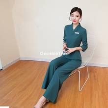 2022 women beauty salon work clothing hotel waiter work clothes spa uniform sauna foot bath uniforms hotel waiter work clothes 2024 - buy cheap