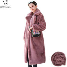 Plus Size Winter Women High Quality Faux Rabbit Fur Coat Luxury Long Fur Coat Loose Lapel OverCoat Thick Warm Female Plush Coats 2024 - buy cheap