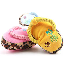 Soft Plush Slipper Squeaky Sound Toy Pets Dog Chewing Play Toys Shoes Shape For Pet Dogs Cats for Small Medium Dogs 2024 - buy cheap