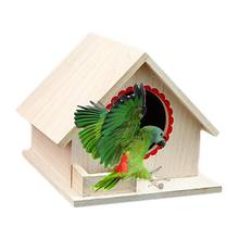 Bird Pet Nest Wooden Birdhouse Small Outdoor Garden Parrot Bird Nest Wooden Bird House Bird Cage Pet Supplies 2024 - buy cheap