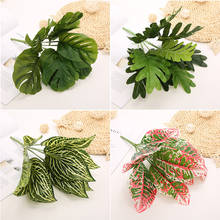 Artificial Plants Eucalyptus Grass Plastic Ferns Green Leaves Fake Flower Plant Wedding Home Decoration Table Decors 2024 - купить недорого