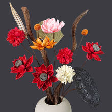 Flores secas de lótus natural, flores secas artificiais, faça você mesmo, decoração de casamento, casa, festa, escritório 2024 - compre barato