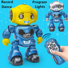 Умный робот с дистанционным управлением, танцевальный программируемый робот для пения, моделирование ходьбы, скольжения, гласветильник света, умная радиоуправляемая игрушка, детские подарки 2024 - купить недорого