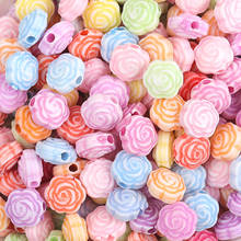 50pcs Washed Craft Plastic Flower Pattern Beads For Jewelry Making Diy Necklace Bracelet Decoration 2024 - buy cheap